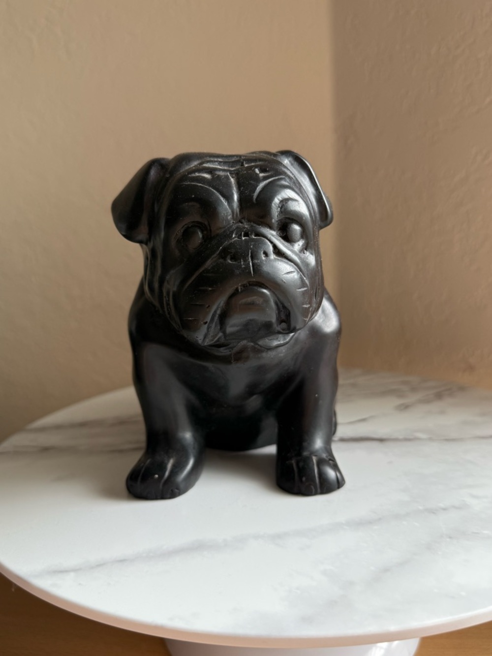 vintage pug bulldog figurine puppy statue Decorative Accent